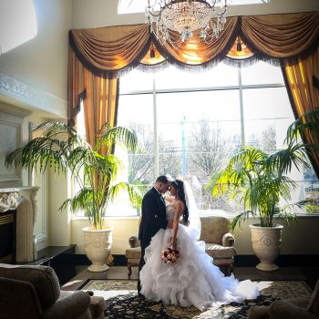 couple in front of window