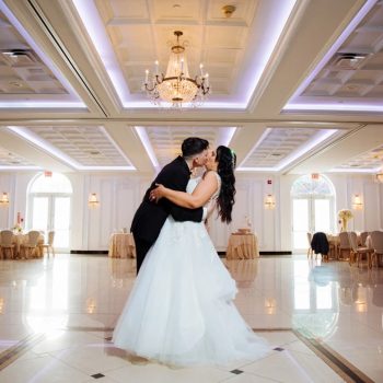 Couple in ballroom