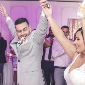 couple dancing in ballroom