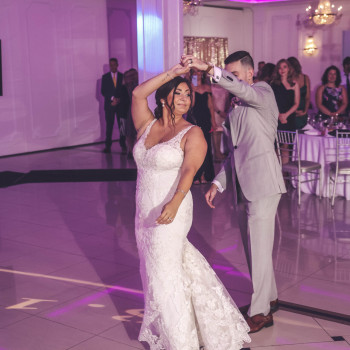 Couple dancing in the ballroom